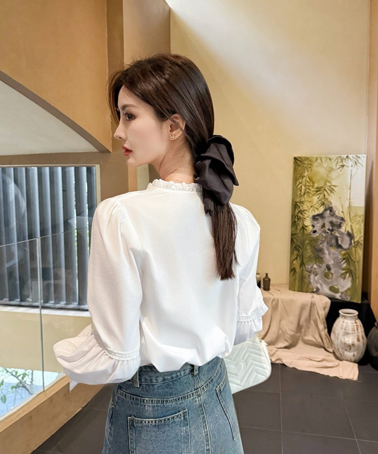 Long sleeve autumn tops fashion France style shirt