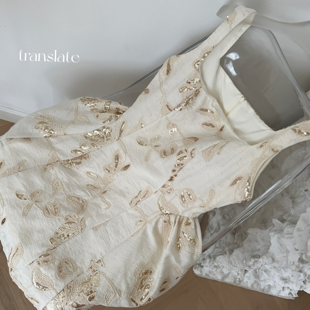 A-line dress cotton linen lady dress for women