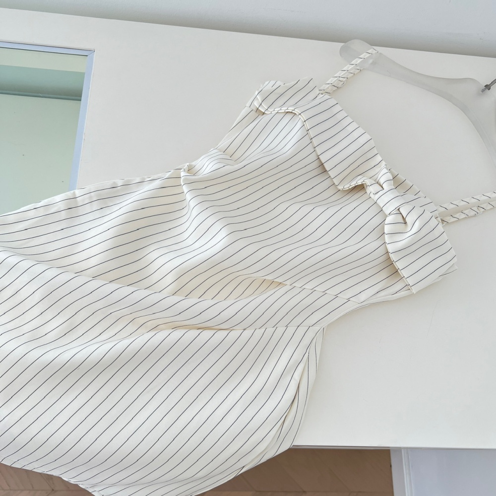 Flat shoulder wrapped chest summer dress for women