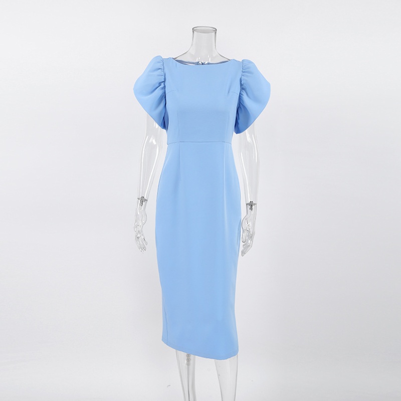 Package hip summer long dress elegant slit dress for women