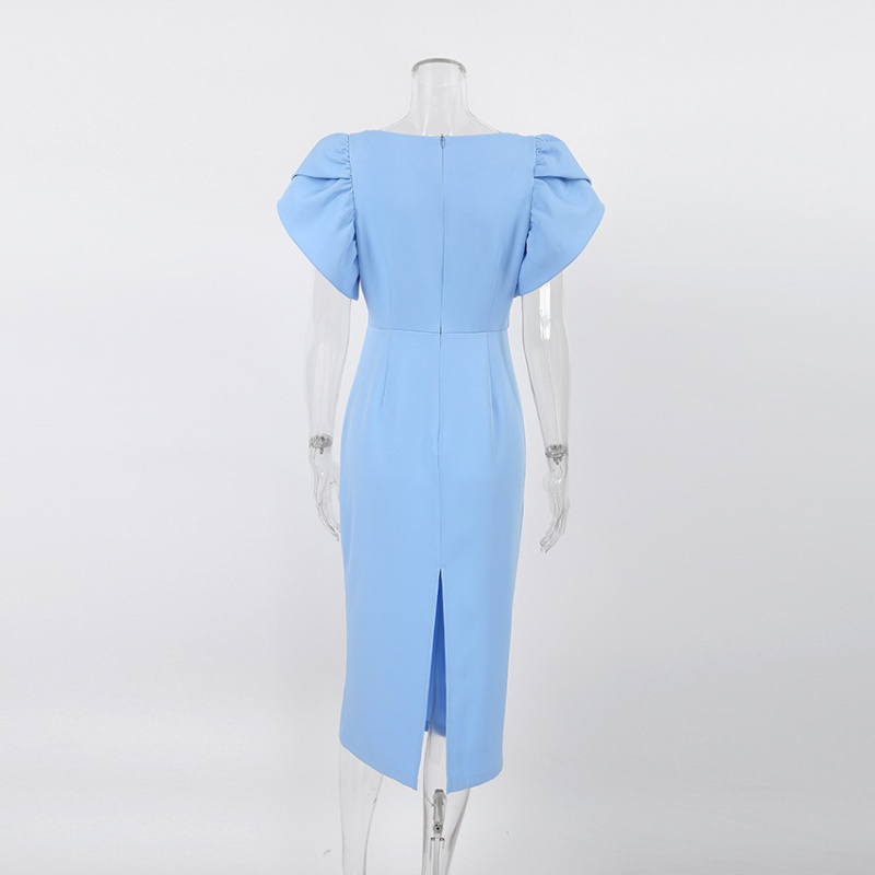 Package hip summer long dress elegant slit dress for women