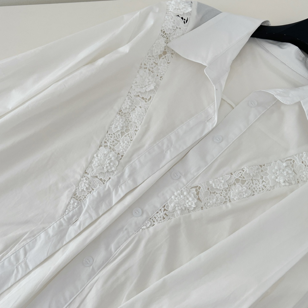 Flowers stereoscopic lace sexy bottoming shirt a set