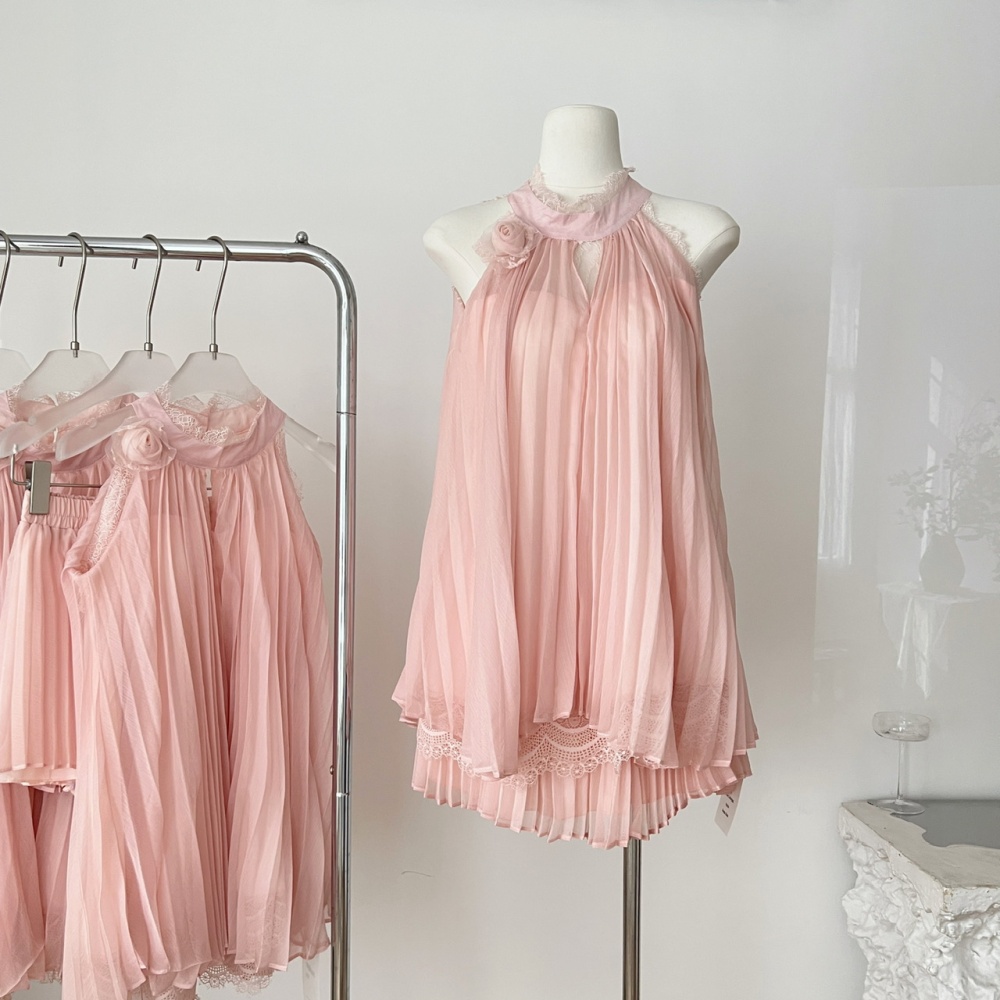 Temperament short skirt heart tops a set for women