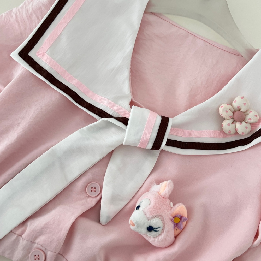 Japanese style slim skirt sweet tops 2pcs set for women