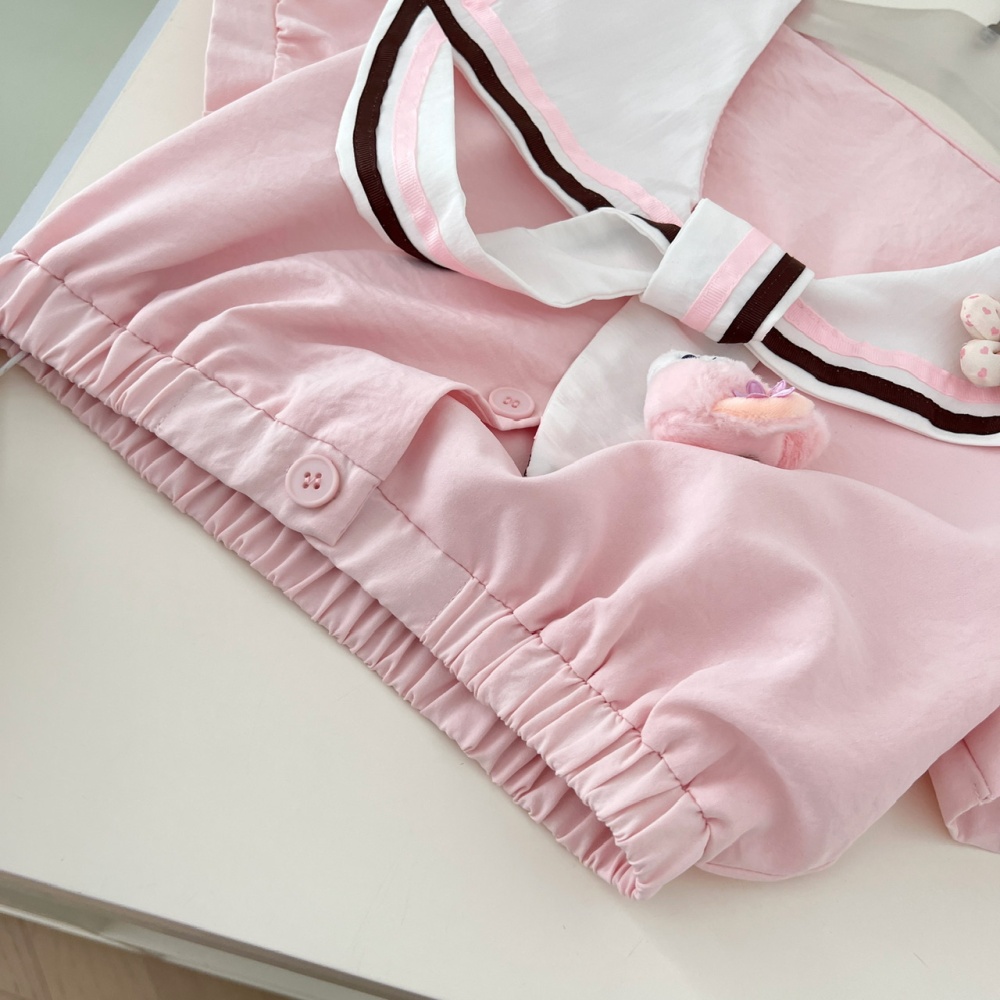Japanese style slim skirt sweet tops 2pcs set for women