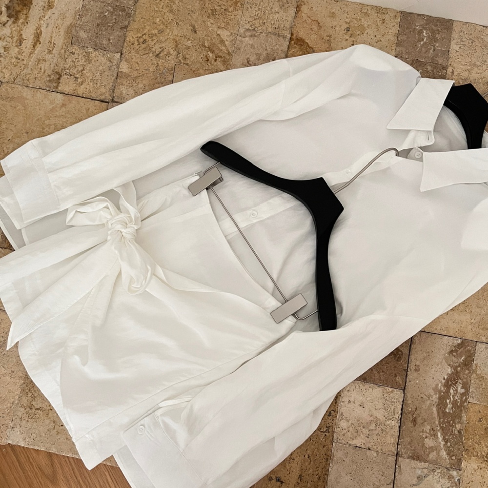 Slim short skirt temperament shirt 2pcs set for women