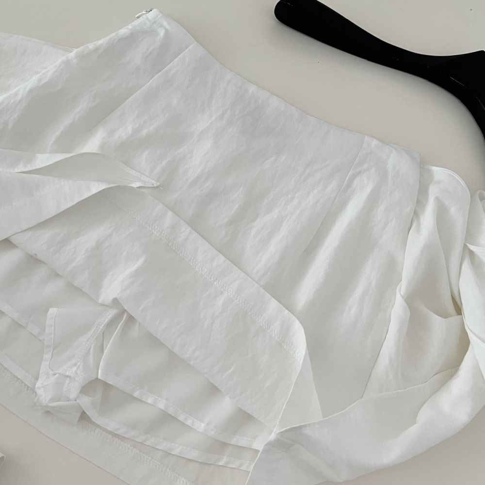 Slim short skirt temperament shirt 2pcs set for women