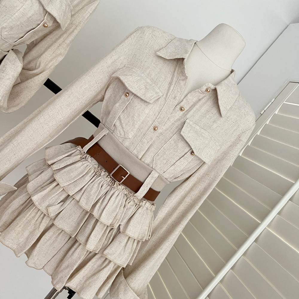 France style tops cake shirt 2pcs set