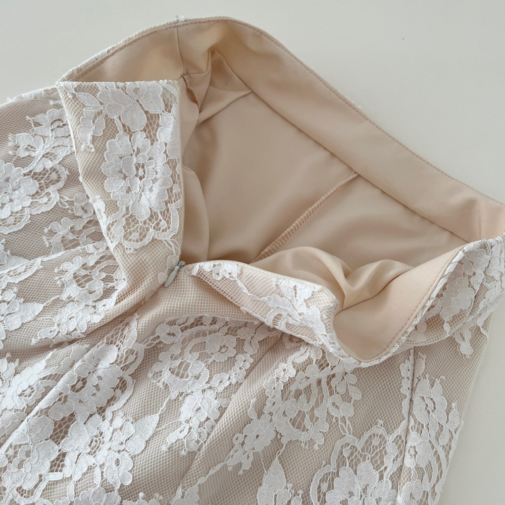 Lace coat refinement shirt a set