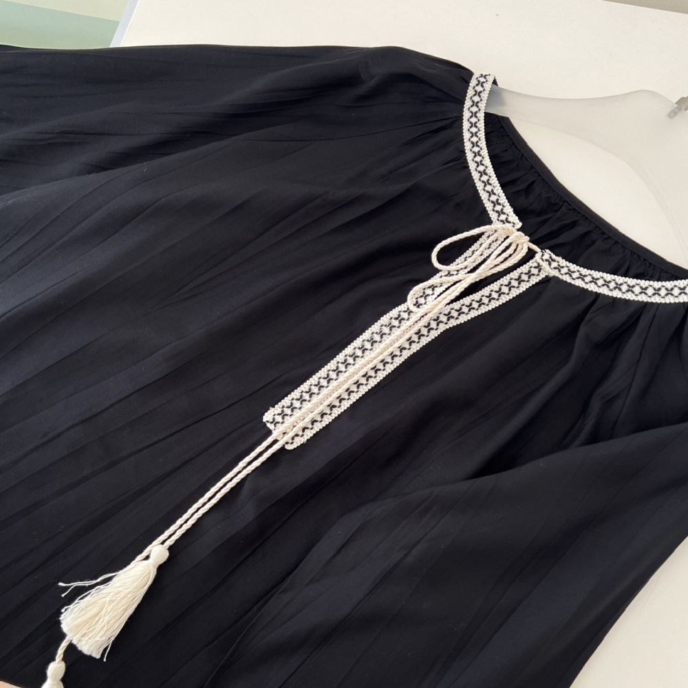 Ribbon Korean style shirt slim round neck tops