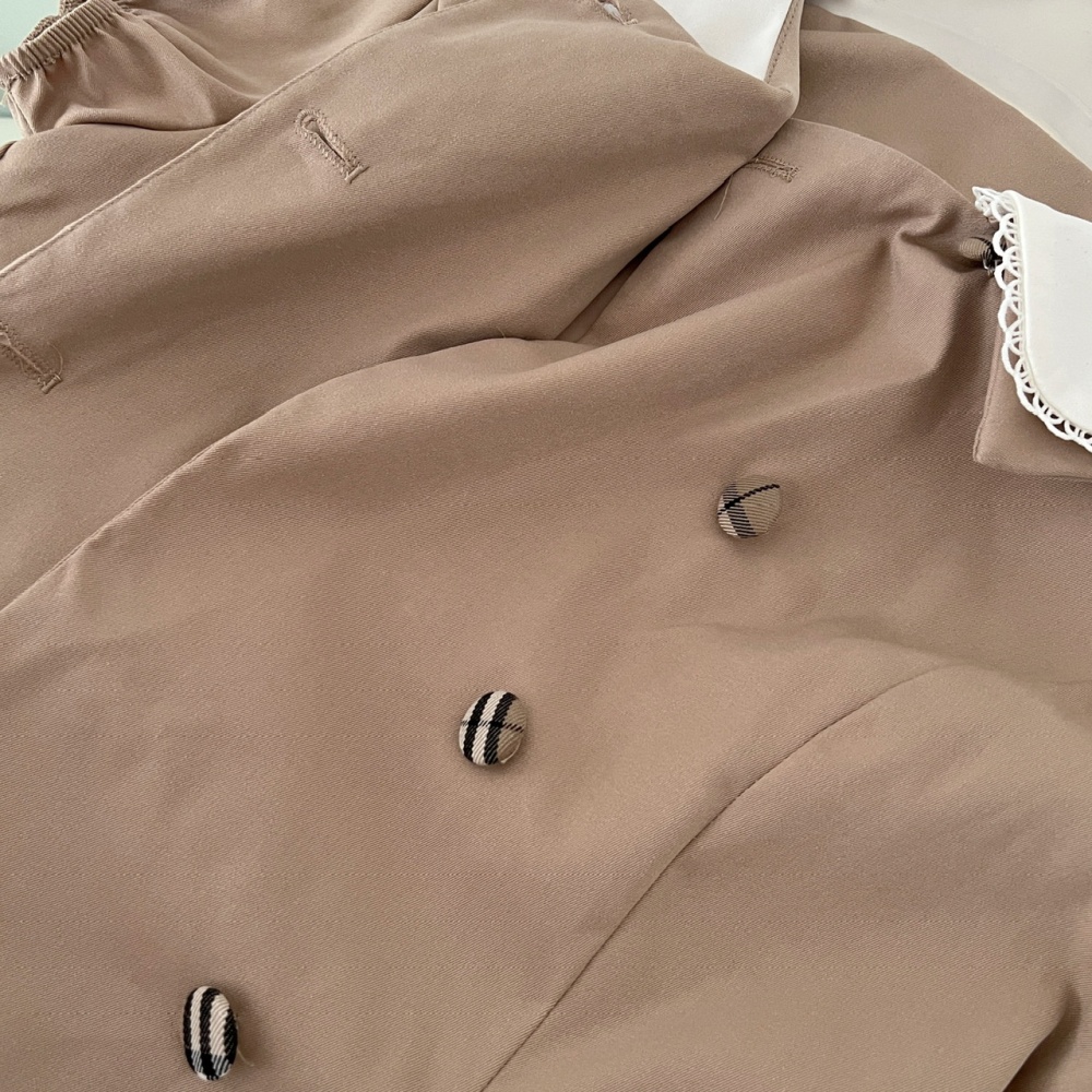 Slim short sleeve tops pleated skirt a set