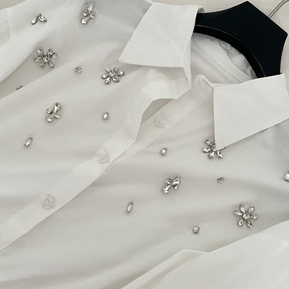 Summer temperament tops high waist shirt 2pcs set