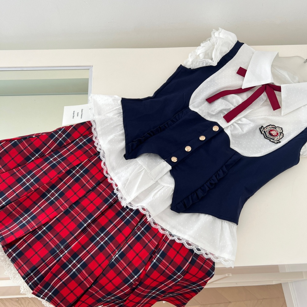 College style slim short skirt summer tops
