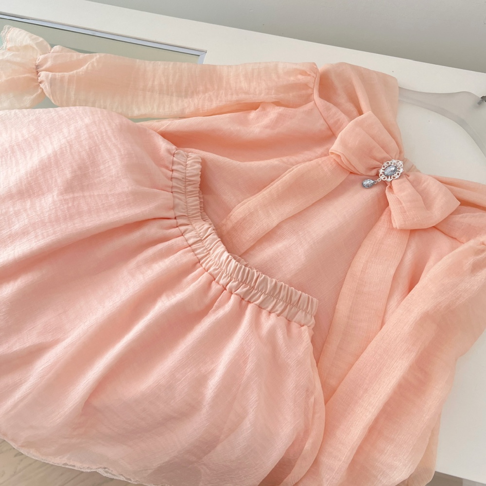 Summer autumn slim tops sweet splice lace short skirt a set
