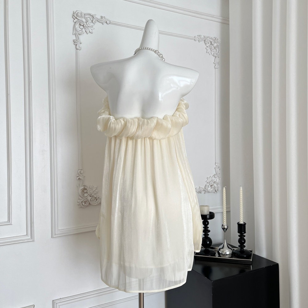 Jacquard chiffon shirt summer tops for women
