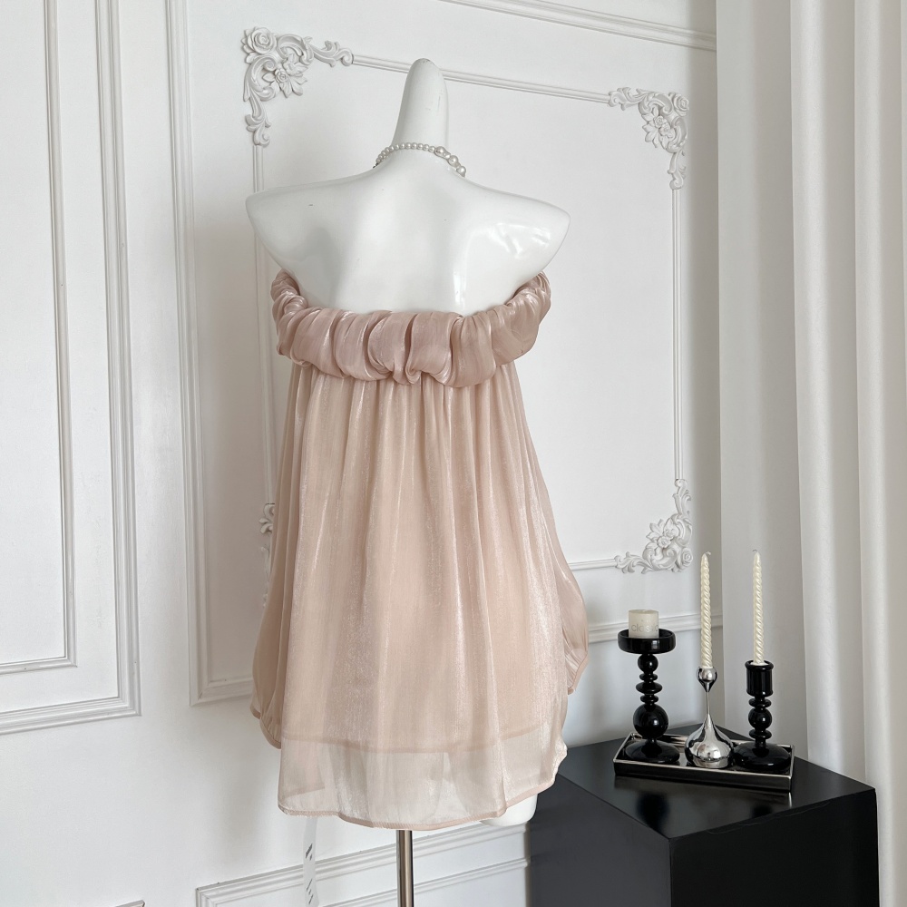 Jacquard chiffon shirt summer tops for women