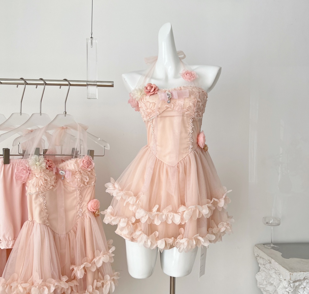 Pinched waist slim enticement niche summer dress