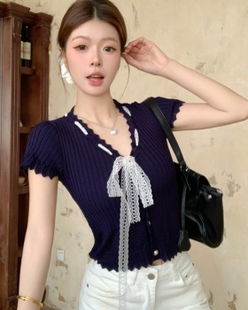 Tender lace tops slim cardigan for women
