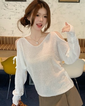 Outside the ride Korean style T-shirt bandage smock