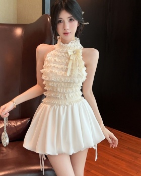 France style vest short culottes a set for women