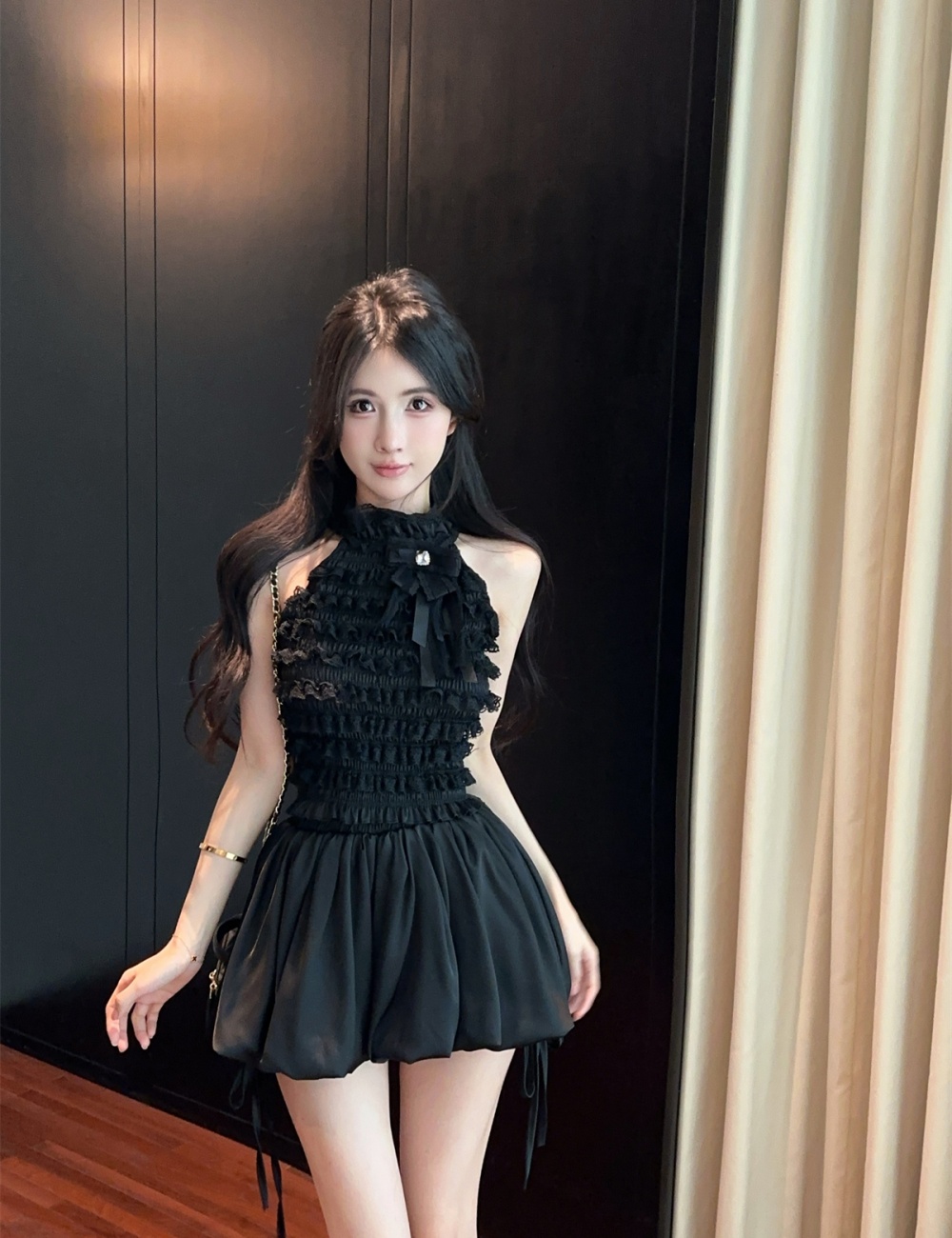 France style vest short culottes a set for women
