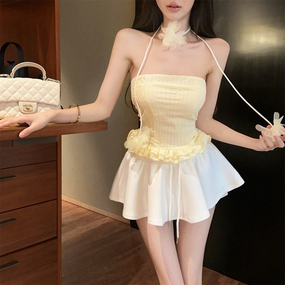 Enticement culottes tops a set for women