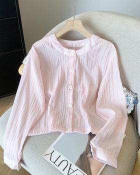 Sunscreen round neck shirt long sleeve fashion tops