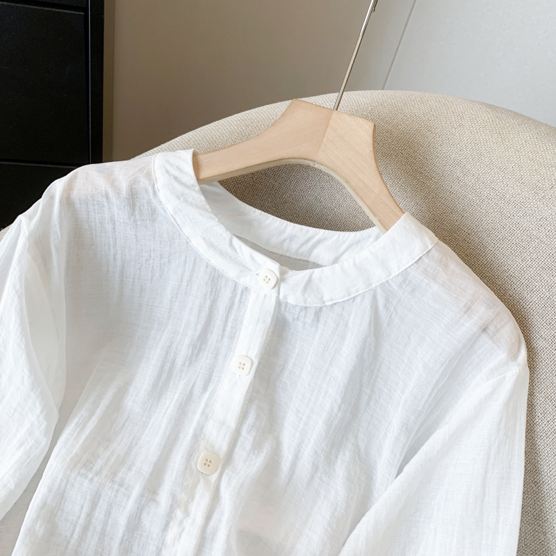 Sunscreen round neck shirt long sleeve fashion tops