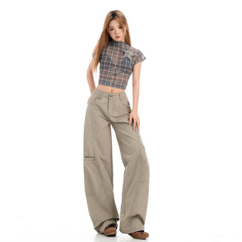 American style lengthen work clothing retro long pants