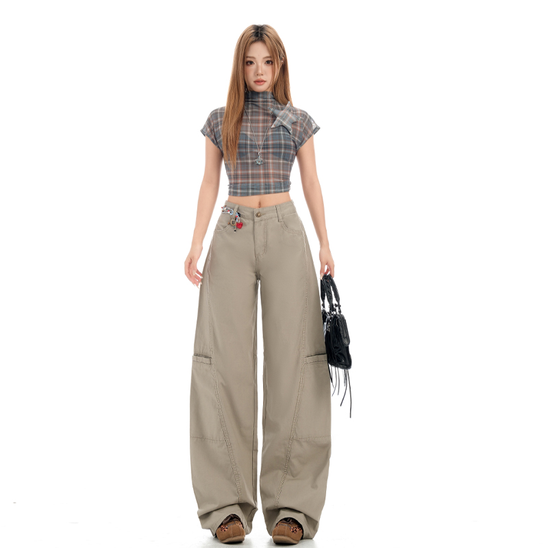 American style lengthen work clothing retro long pants