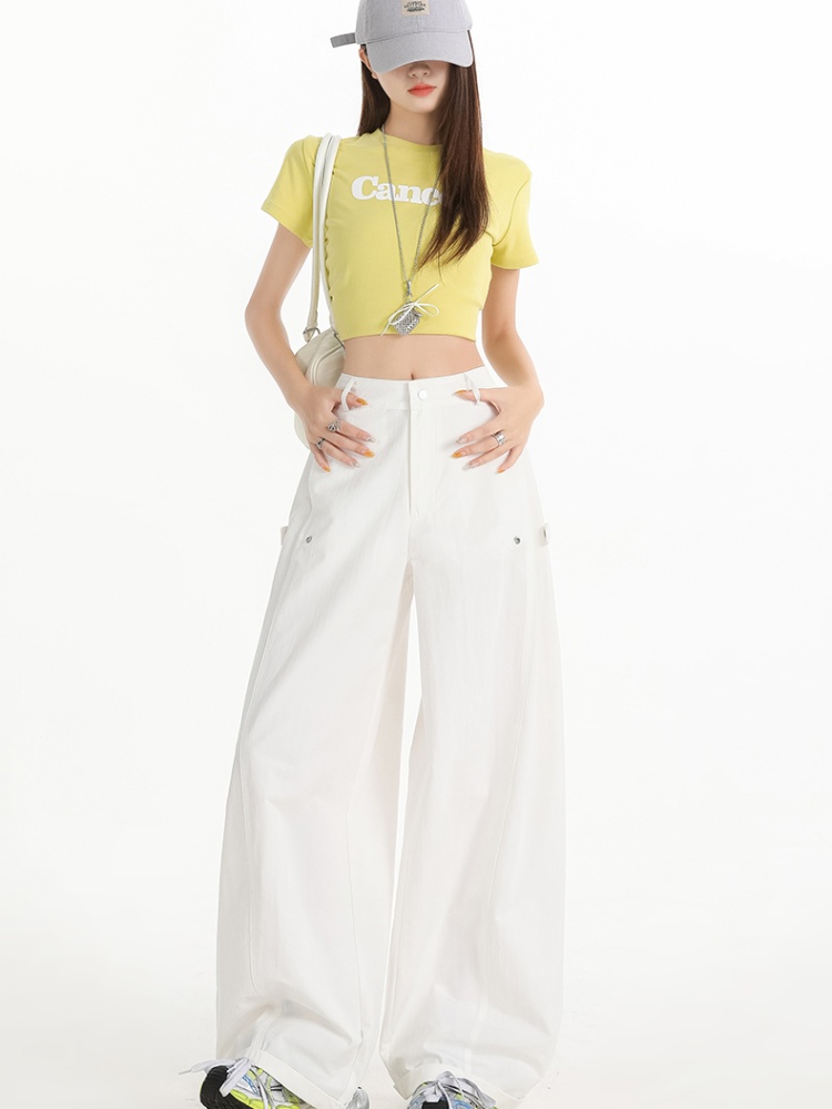 Casual slim pants many pocket work clothing