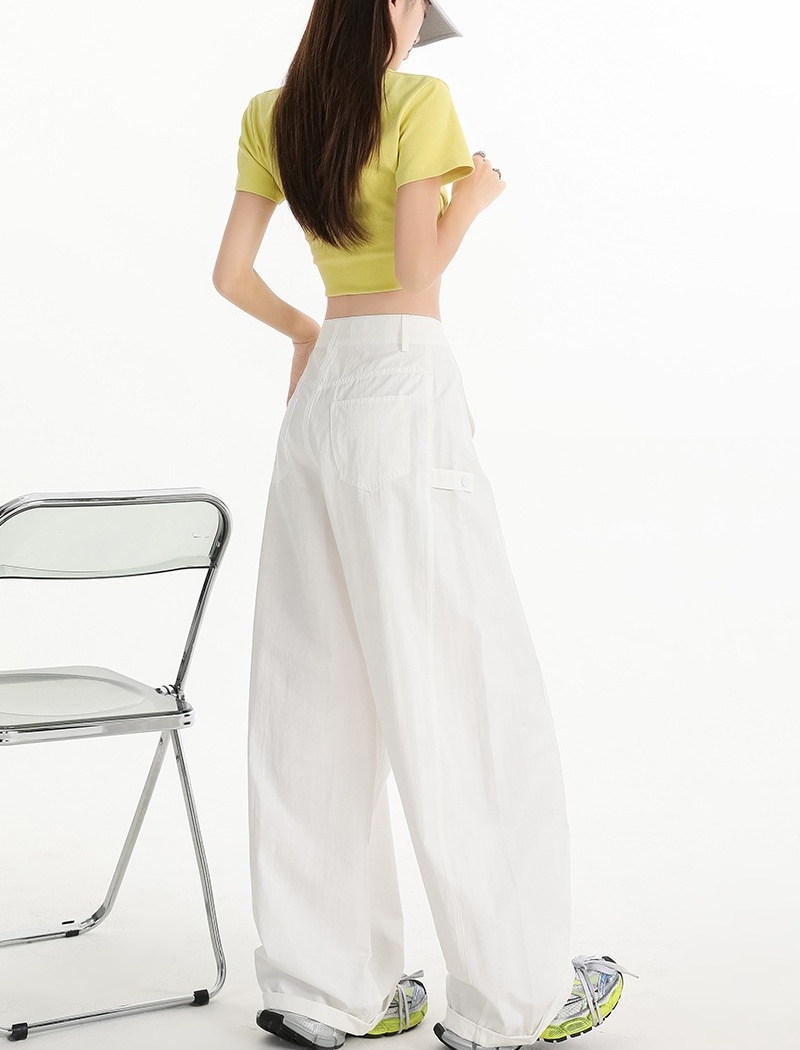 Casual slim pants many pocket work clothing