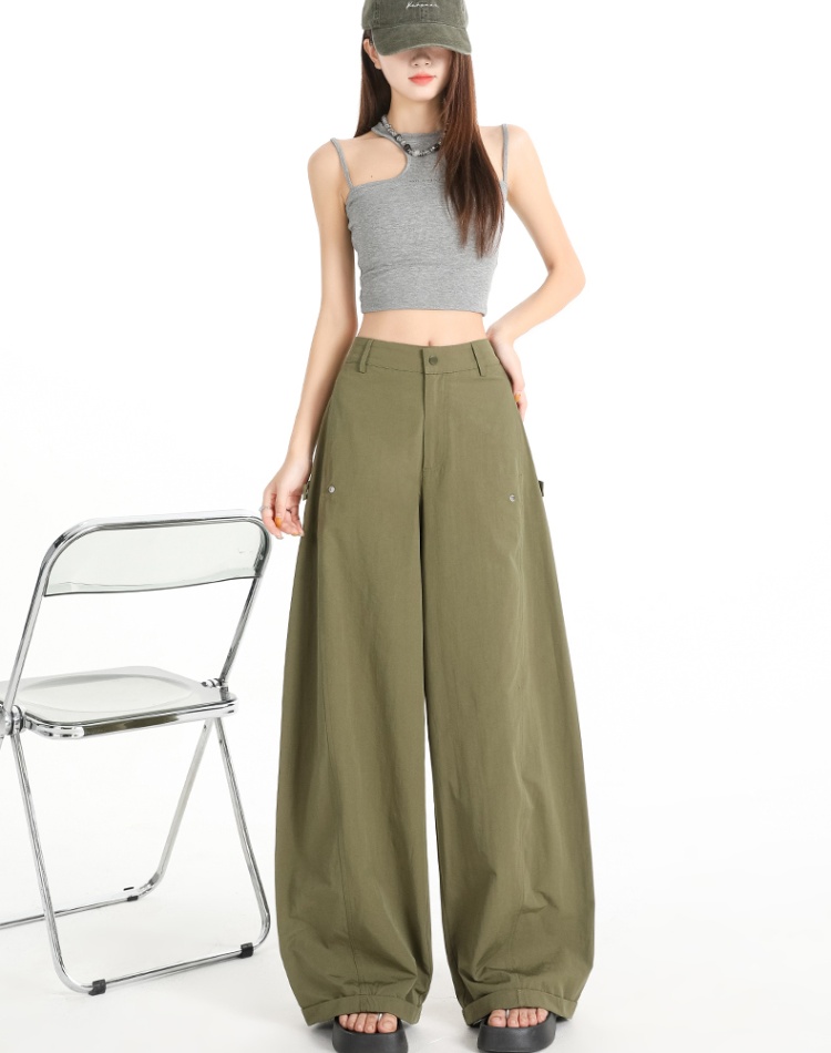 Casual slim pants many pocket work clothing