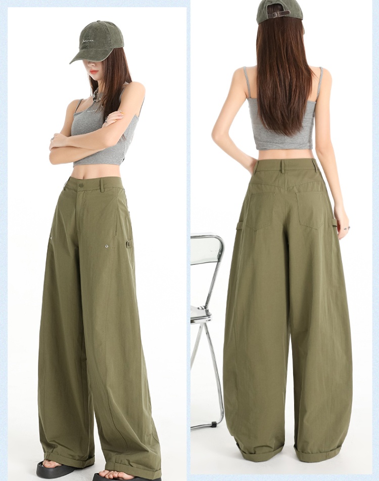 Casual slim pants many pocket work clothing