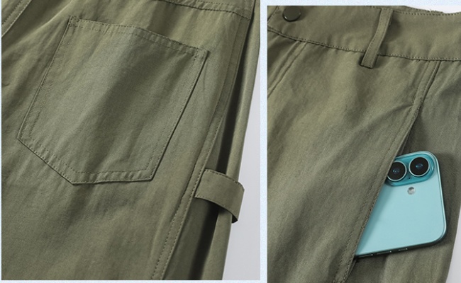 Casual slim pants many pocket work clothing