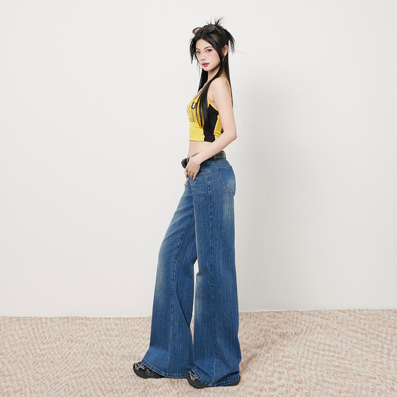 American style low-waist micro speaker lengthen jeans