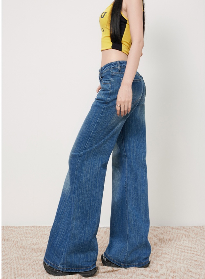 American style low-waist micro speaker lengthen jeans