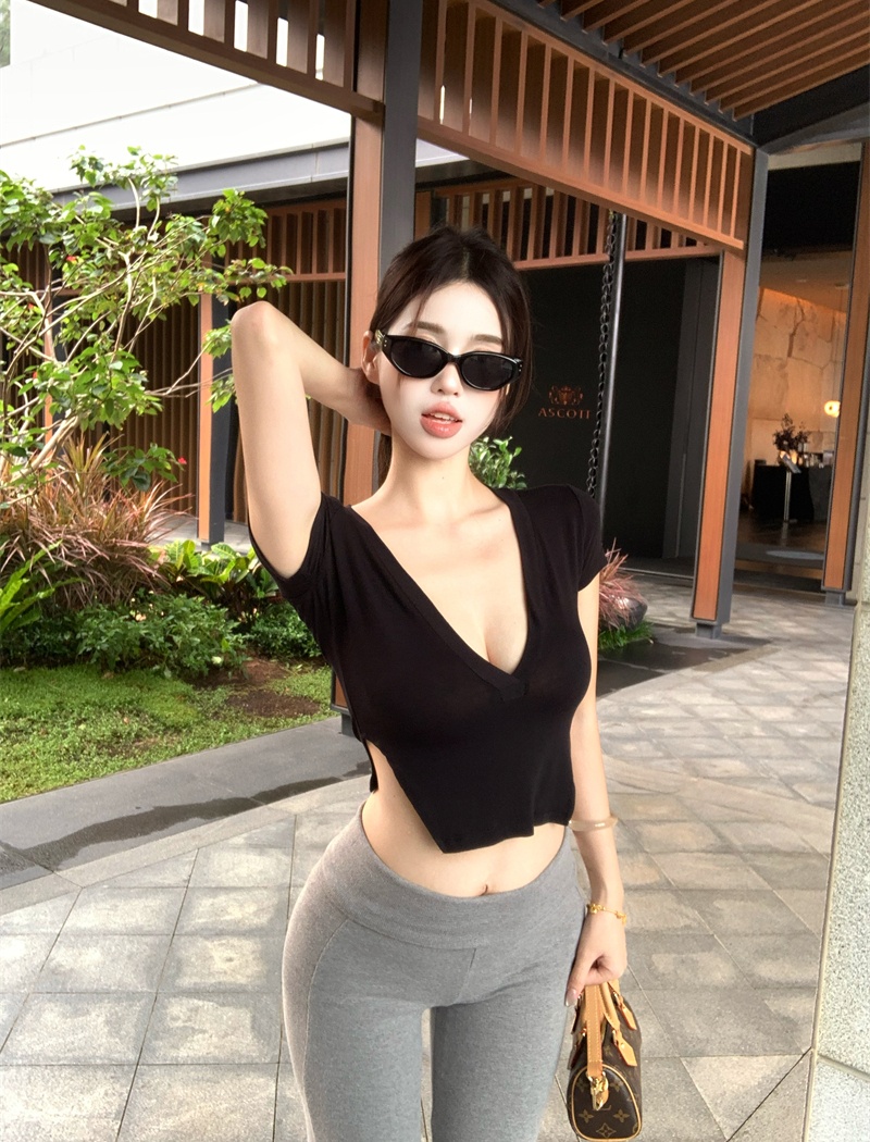 Spicegirl sexy tops short sleeve slim T-shirt for women