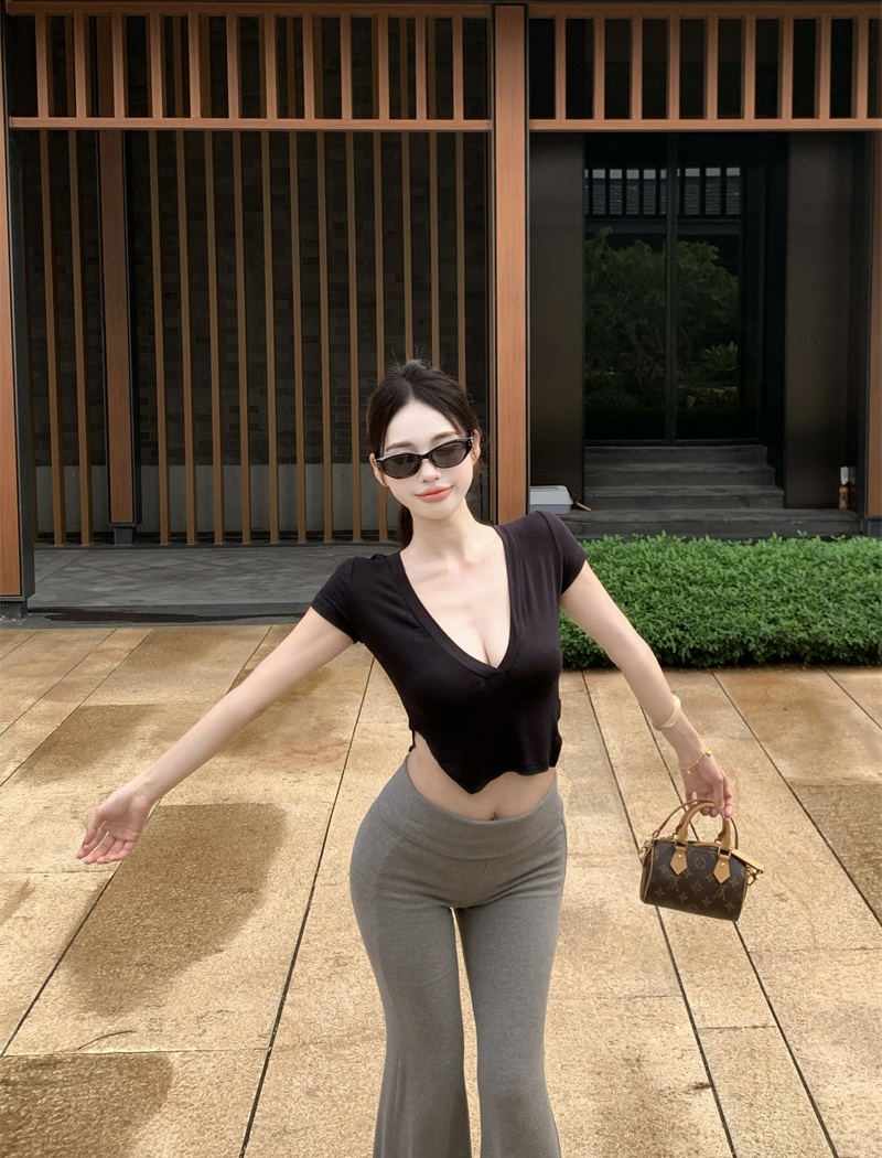 Spicegirl sexy tops short sleeve slim T-shirt for women