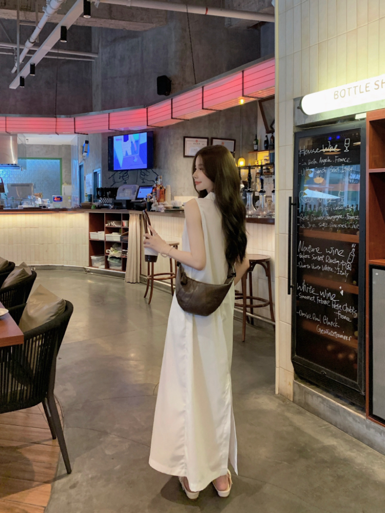 Simple dress Korean style long dress for women