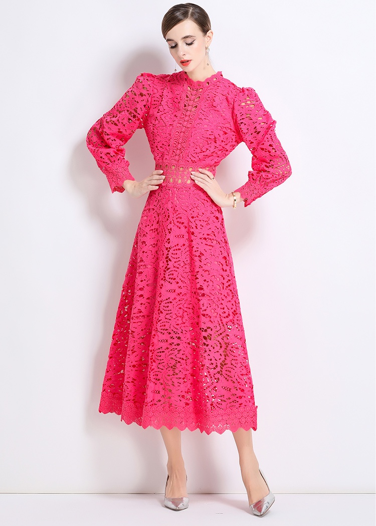 Long France style ladies autumn long sleeve dress
