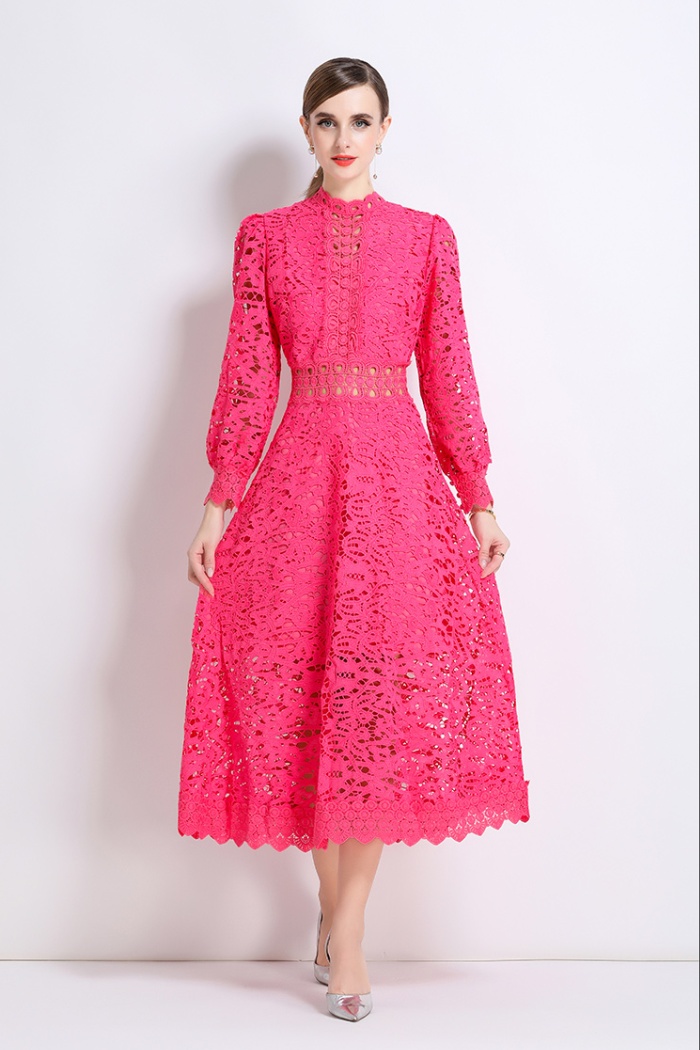 Long France style ladies autumn long sleeve dress