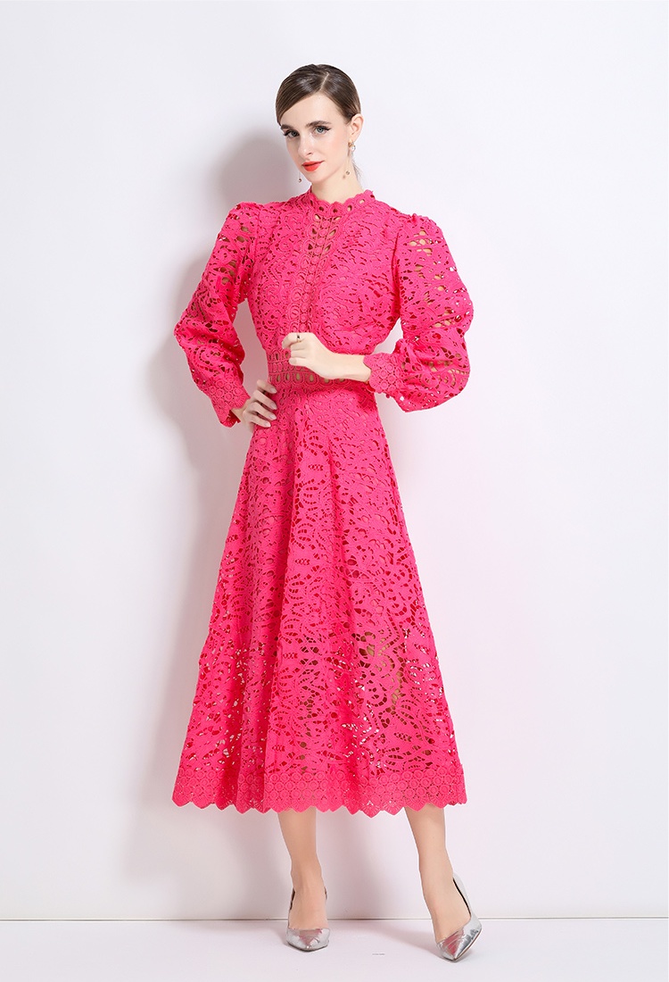 Long France style ladies autumn long sleeve dress