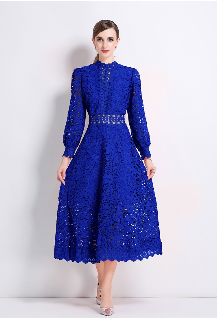 Long France style ladies autumn long sleeve dress
