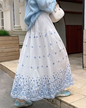 Big skirt slim long skirt embroidery beautiful skirt for women