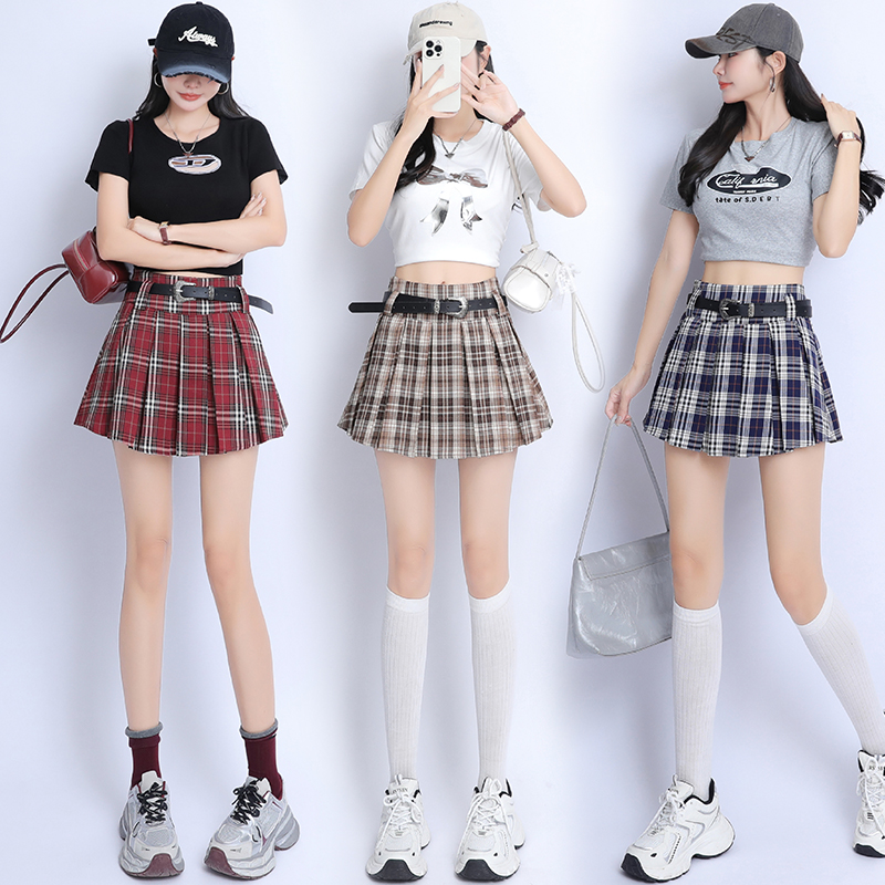 Anti emptied American style skirt college style short skirt