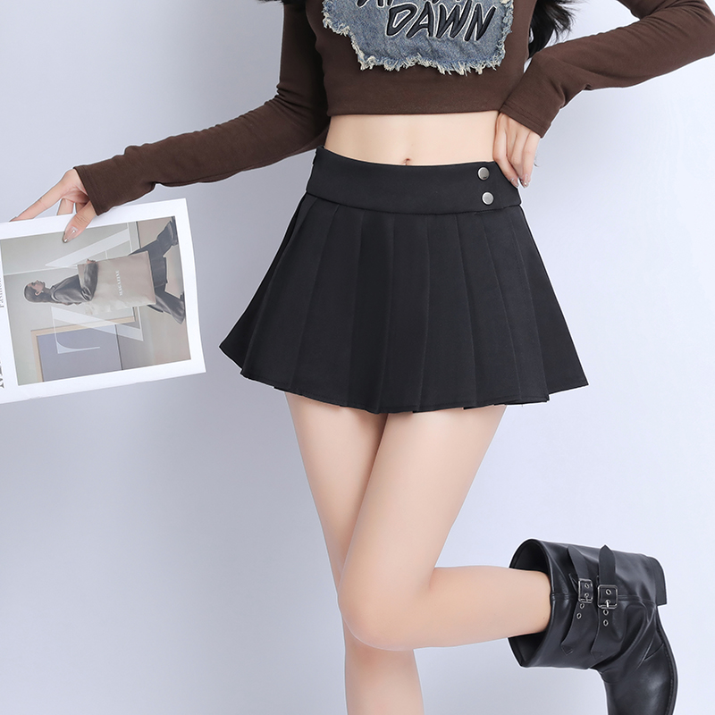 A-line pleated skirt slim anti emptied short skirt for women