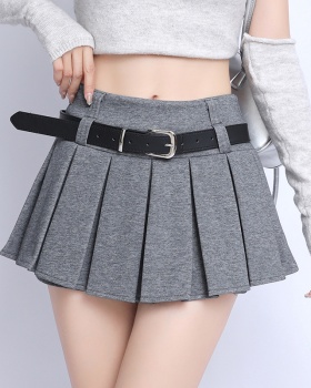 Pleated A-line skirt autumn and winter short skirt for women