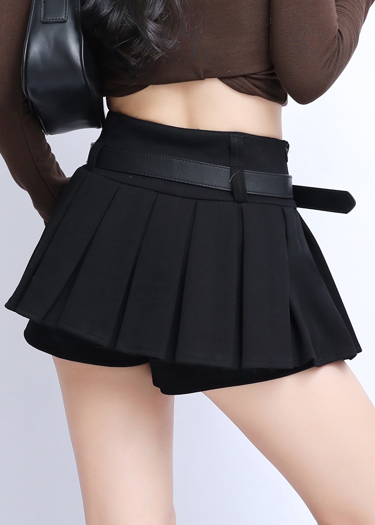 Pleated A-line skirt autumn and winter short skirt for women