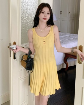 Yellow Western style sling sweet slim spicegirl dress
